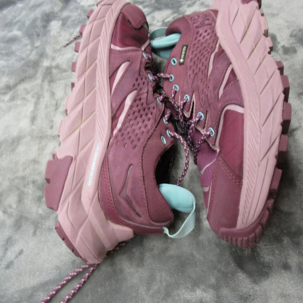 Hoka Womens Shoes 8.5 B Anacapa Low GTX Purple Trail‎ Goretex Light Grippy EUC - Picture 7 of 16
